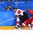 GANGNEUNG, SOUTH KOREA - FEBRUARY 24: Canada's Brandon Kozun #15 collides with Czech Republic's Tomas Kundratek #84 during bronze medal round action at the PyeongChang 2018 Olympic Winter Games. (Photo by Andrea Cardin/HHOF-IIHF Images)

